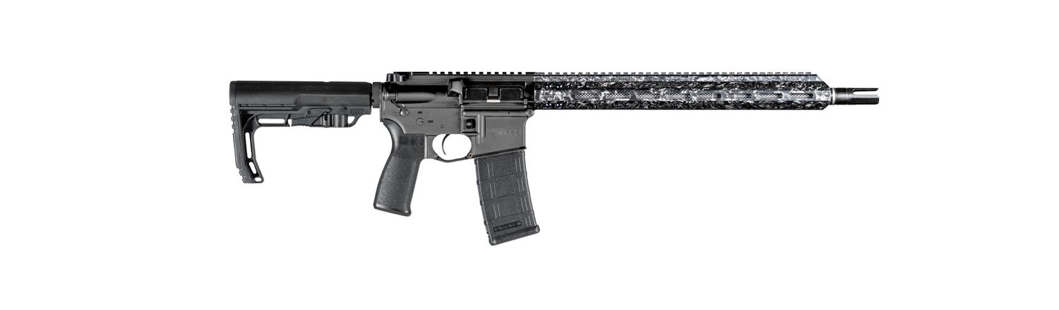 Christensen CA5FIVE6 FFT Rifle 801-09032-00, 5.56 NATO, 16", Collapsible Black Stock, Carbon Barrel/Handguard, 30 Rds