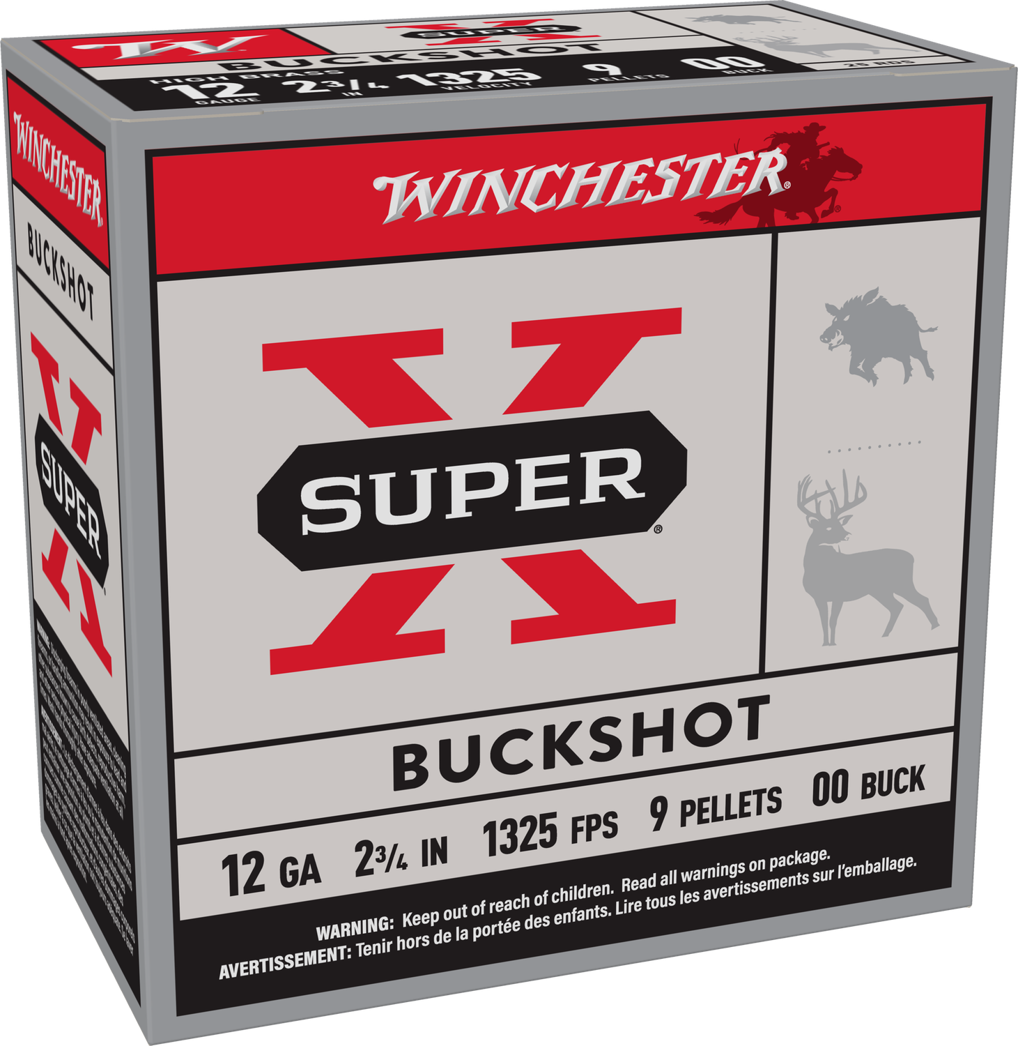 Winchester Super X Buckshot XB1200VP25, 12 Gauge, 2-3/4", 25 Rd/bx