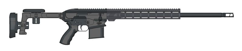 Bushmaster BA30 Rifle 0110001BLK, 308 Win, 24", Black Aluminum Folding Chassis Stock, 10 Rds