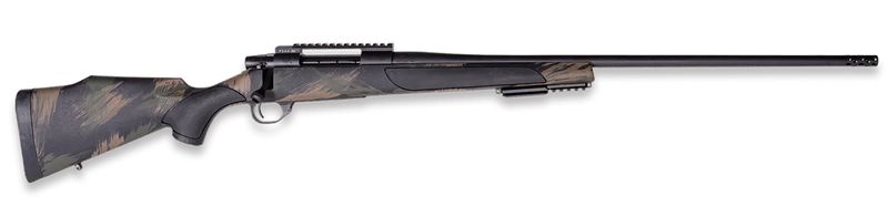Weatherby Vanguard Black Hills Rifle VBS223RR6B, 223 Rem, 24", Black polymer Monte Carlo stock with green & tan paint Stock, 5 Rds