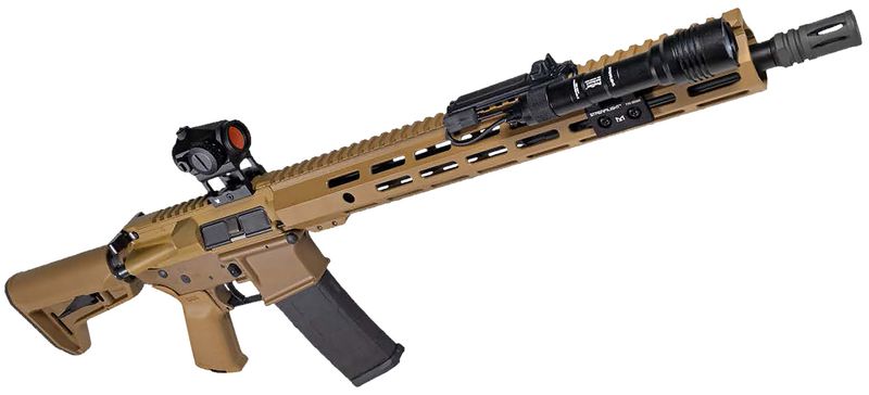 Shark Coast Tactical Sunrise Bundle Rifle 300-100-1000-02, 5.56 NATO, 16", Magpul SL-K Stock, 30 Rds