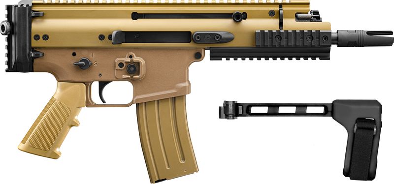 FN Herstal SCAR 15P Pistol 38101885, 5.56x45mm, 7.50", SB Tactical Brace Stock, 10 Rds