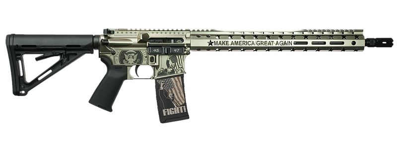 Black Rain Ordnance Spec15 Trump FX Custom Silver Rifle 24111203S, 5.56 NATO, 16", Magpul, 30 Rds