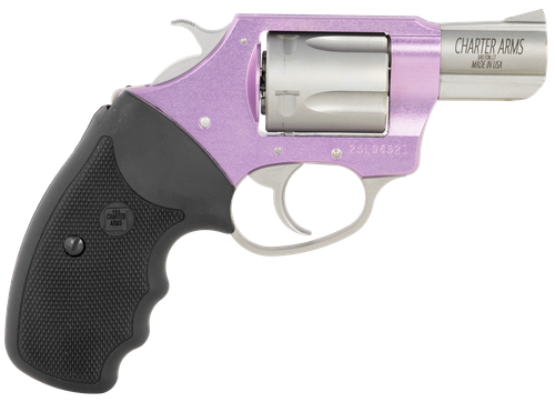 Charter Lavendar Lady Revolver 53840, 38 Special, 2", Rubber Grips, Two-Tone Finish