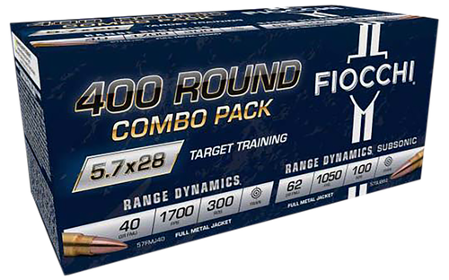 Fiocchi Hyperformance Pistol Ammunition 57COMSUB, 5.7x28mm, Full Metal Jacket (FMJ)
