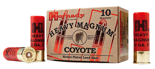 Hornady Coyote Shotshells 86222, 12 Gauge, 3", 1-1/2 oz, 1300 fps, #BB Buckshot, 10 Rd/bx