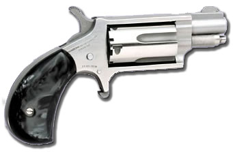 North American Arms Mini-Revolver NONorth American22MSGPB, 22 Magnum (WMR), 1.125", Black Pearlite Grip, Stainless Finish, 5 Rd