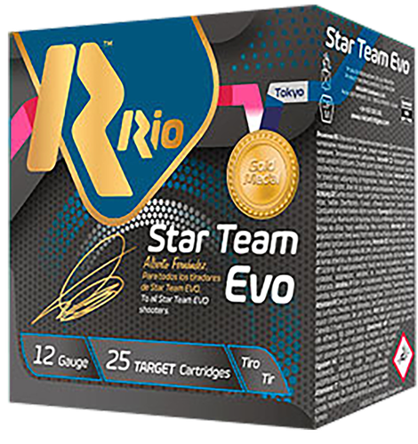 Rio Competition Target Load Star Team Shotshells ST2875, 12 Gauge, 2-3/4", 1 oz, 1280 fps, #7.5 Shot, 25 Rd/bx