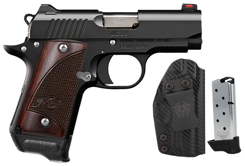 Kimber Micro 9 RTC-K Bundle Pistol 3300253, 9mm Luger, 3.15in, Rosewood, Kimpro II Black Finish, 7 Rds