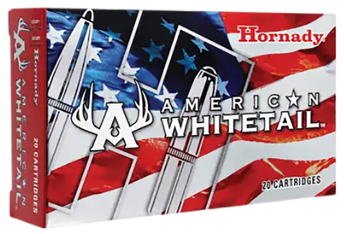 Hornady American Whitetail Rifle Ammunition 8108, 30-06 Springfield, Soft Point (SP), 150 GR, 2910 fps, 20 Rd/bx