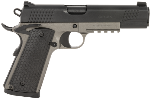 EAA MC1911 S Untouchable Pistol 392062, 45 ACP, 5in, Black Polymer Grips, Stainless Finish, 8 Rds