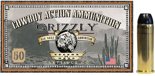Grizzly Ammunition Cowboy Action Pistol Ammunition GC44M2, 44 Mag, Round Nose Flat Point, 200 GR, 975 fps, 50 Rd/bx