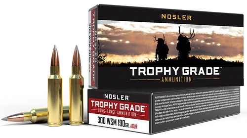 Nosler Long Range Rifle Ammunition 60106, 300 Winchester Short Magnum (WSM), AccuBond, 190 GR, 2875 fps, 20 Rd/Bx