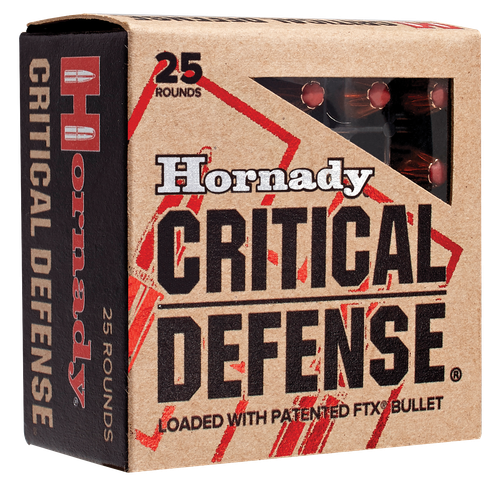 Hornady Critical Defense Handgun Ammunition 90311, 38 Special +P, Flex Tip eXpanding (FTX), 110 GR, 1090 fps, 25 Rd/bx