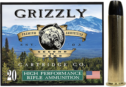Grizzly Ammunition High Performance Rifle Ammunition GC45/701, 45-70 Gov, Round Nose Flat Point, 405 GR, 1000 fps, 20 Rd/bx