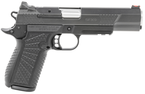 Wilson Combat SFX9 Pistol SFX9-FSR5, 9mm, 5 in, Picatinny Rail, Polymer Grip, Black Armor Tuff Finish, 15 Rd