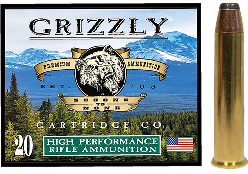 Grizzly Ammunition High Performance Rifle Ammunition GC45/70+P2, 45-70, Jacketed Hollow Point (JHP), 300 GR, 2400 fps, 20 Rd/bx
