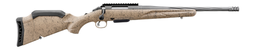Ruger American II Ranch Rifle, 5.56 NATO, 16.10", FDE Splatter Gen II American Stock, Gun Metal Gray Cerakote, 5 Rds