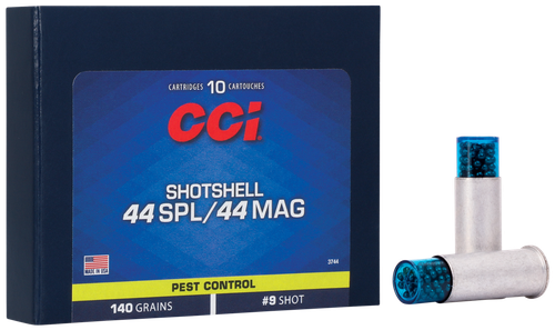 CCI Pest Control ShotShells 3744, 44 Special, ShotShell, 140 GR, 1000 fps, 10 Rd/bx