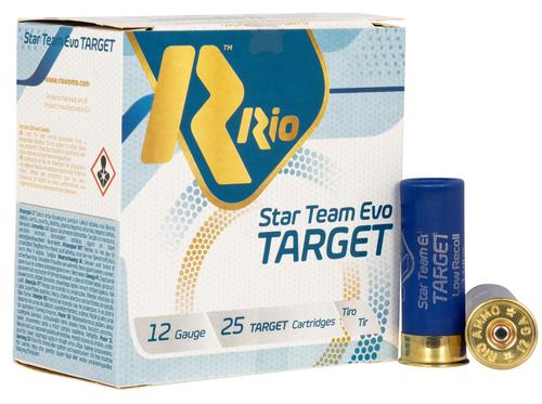 Rio Star Team Target Shotshells STT32LR8, 12 Gauge, 2-3/4", 1 1/8 oz, 1150 fps, #8 Lead Shot, 25 Rds/box