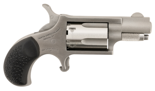 North American Concealed Carry Combo Mini-Revolver 22LRGRCHS, 22 Long Rifle, 1-1/8 in, Black Rubber Grip, Stainless Finish, 5 Rd, Holster