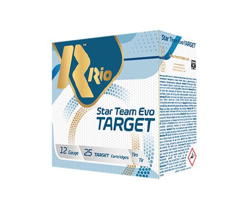 Rio Star Team EVO Target Shotshells STT28LT9, 12 Gauge, 2-3/4", 1 oz, 1200 fps, #9 Lead Shot, 25 Rds/box