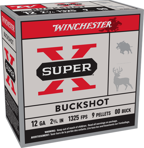 Winchester Super X Buckshot XB1200VP25, 12 Gauge, 2-3/4", 25 Rd/bx