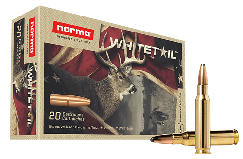 Norma Whitetail Rifle Ammunition 20177672, 30-30 Win, Soft Point, 150 gr, 2362 fps, 20 Rd/Bx