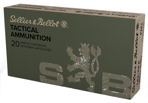 Sellier & Bellot Rifle Ammunition SB76254RA, 7.62mmX54mm Russian, Full Metal Jacket (FMJ), 180 GR, 2578 fps, 20 Rd/Bx