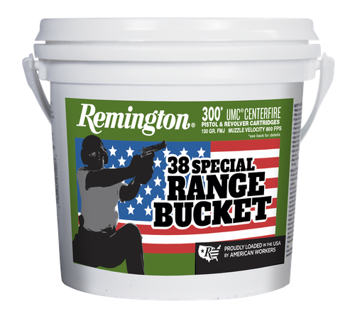 Remington UMC Range Bucket L38S11BC, 38 Special, Full Metal Jacket (FMJ), 130 GR, 800 fps, 300 Rd/bx