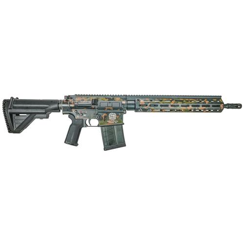 HK MR762A1 75th Anniversary w/Hogue Knife 7.62x51mm 20+1 16.50", Flecktarn Camo, M-LOK Handguard, Black Adjustable Stock 81001005