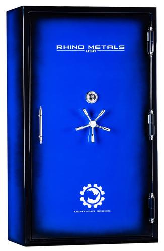 Rhino Ironworks Lightning Series LIX7241GL Gun Safe, 72x41x27, 120 Min Fire Rating, 10 Gauge Steel, Gloss Blue Two Tone Finish, Up to 60 Guns