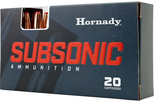 Hornady SubSonic Rifle Ammunition 82742, 45-70 Govt, Sub-X, 410 GR, 20 Rd/bx