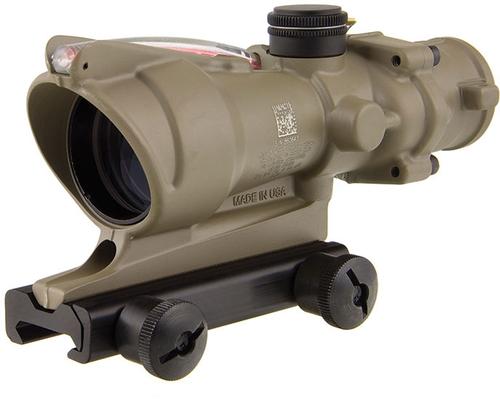 Trijicon ACOG Rifle Scope TA31D100310, 4x, 32mm, FDE, Red Chevron Reticle