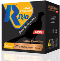 Rio Royal Pheasant Copper Shotshells RPC20MGN5, 20 Gauge, 3", 1 1/4oz, 1250 fps, #5, 25 Rds/Bx