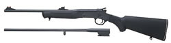 Rossi Matched Pair Rifle/Shotgun 2-Barrel Youth Combo S411170BS, 17 HMR/410 Gauge, 18.5/22 in Barrels, Black Syn Stock