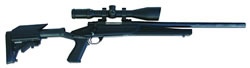 Howa Axiom Bolt Action Rifle HWK94101P+, 204 Ruger, 24 in, Black Syn Stock, Blue Finish, w/Scope/Rings, 5 Rds