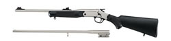 Rossi Matched Pair Youth Rifle/Shotgun Combo S411225BS, 22LR w/18.5 in Barrel, 410 Gauge w/22 in Barrel, Nickel Finish, Synthetic Stock