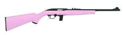 Mossberg 702 Plinkster Semi-Auto Rifle 37039, 22 LR, 18 in, Pink Syn Stock, Blue Finish, 10 Rds