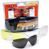 Howard Leight Sharpshooter XC Shooting Glasses w/Black Frame & Clear/Gray & Amber Lens (R01637)