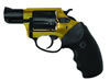 Charter Arms Goldfinger Revolver 53890, 38 Special, 2 in, Black Rubber Grip, Gold Alum/Stainless Finish, 5 Rd