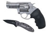 Charter Arms Patriot Revolver 73270, 327 Federal Magnum, 2.2 in, Rubber Grip, Stainless Finish, w/Kershaw Knife, Fixed Sights, 6 Rd