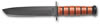 Ka-Bar 1265 Tanto Fixed Knife w/Serrated Edge/Leather Handle & Sheath
