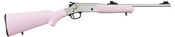 Rossi  Single Shot Youth Rimfire Rifle R22YPSN, 22 Long Rifle, 18 1/2 in, Pink Synthetic Stock, Nickel Finish