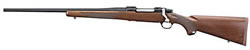 Ruger M77 Hawkeye Bolt Action Left Hand Rifle HM77LR 17158 243 Winchester 22 in Walnut Stock Blue Finish 4 Rds