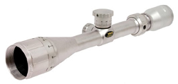BSA Sweet 17 Rifle Scope 1739X40AOSIL, 3x-9x, 40mm, Silver, Standard Reticle w/ Adjustable Objective