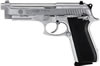 Taurus PT-92 Large Frame Pistol 192015917, 9mm, 5", Checkered Rubber Grip, Stainless Finish, 17 Rd, Fixed Sights