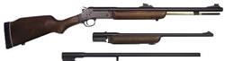 Rossi Single Shot Shotgun w Triple Barrel Set S1224350M 243 Winchester 50 Black Powder 23 in 28 in 23 in Walnut Stock Blue Finish