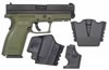Springfield XD Package XD9201HCSP06, 9mm, 4", Checkered Polymer Grip, Olive Drab/Black Finish, 16 Rd