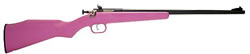 Crickett Single Shot Bolt Action Rifle 220, 22 LR, 16.125", Pink Synth w/Pistol Grip Stock, Blue Finish